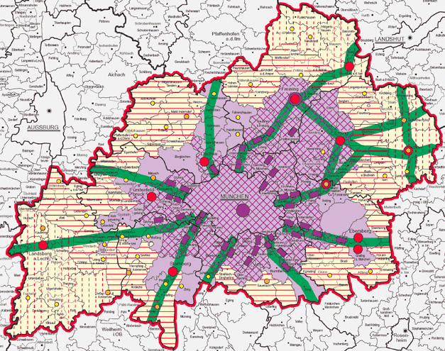 Spatial structure of the Munich Region